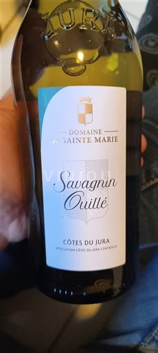 Jura Côtes du Jura Domaine Sainte Marie Savagnin Ouillé 2017