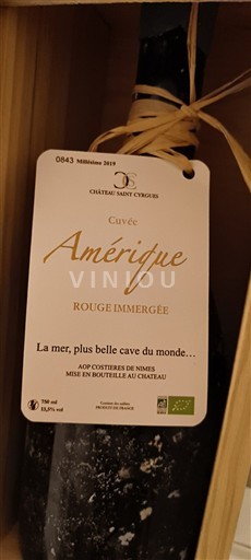 Valle del Rodano Costières di Nîmes Château Saint Cyrgues Amérique Rouge Immergée 2019