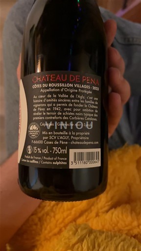 Roussillon Côtes du Roussillon Villages Château Peña 2023