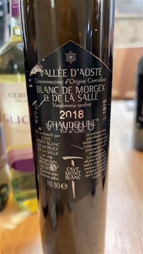 Valle d'Aosta Blanc de Morgex et de La Salle Cave Mont Blanc de Morgex et de La Salle Chaudelune Vin de Glace Không niên vụ