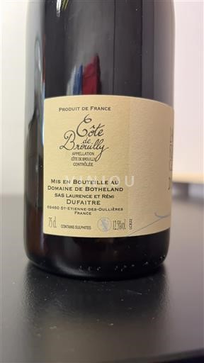 Beaujolais Côte-de-brouilly Laurence et Rémi Dufaitre Côte de Brouilly 2022
