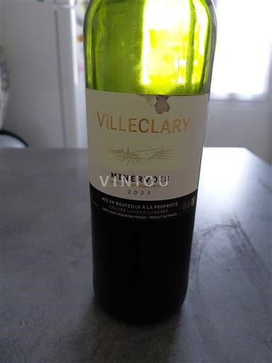 Wines Rouge sec Villeclary 2023 France Languedoc Minervois AOC