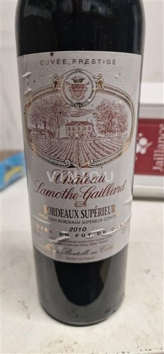 Bordeaux Bordeaux Supérieur Château Lamothe-Gaillard Prestige 2010