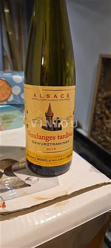 Alsácia Vendanges Tardives Michel Webel et Fils Vendanges Tardives Gewurztraminer 2018