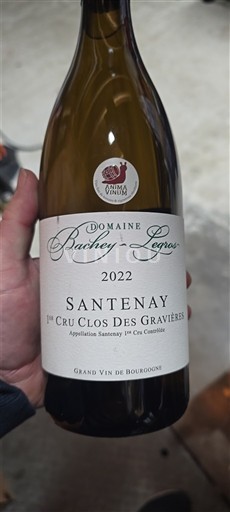 Bourgogne Không được chỉ định Premier Cru Domaine Bachey-Legros 1er Cru Clos des Gravières 2022