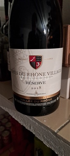 Vallée du Rhône Côtes-du-rhône-villages Vignerons de l'Occitane Réserve 2018