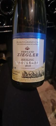 Alsasko Ryzlink Grand Cru Fernand Ziegler Grand Cru Rosacker 2018