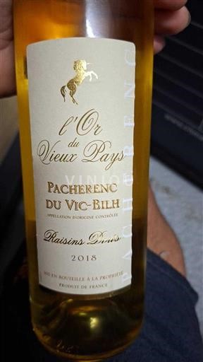 Tây Nam Pacherenc-du-vic-bilh L'Or du Vieux Pays Raisins Dorés 2018