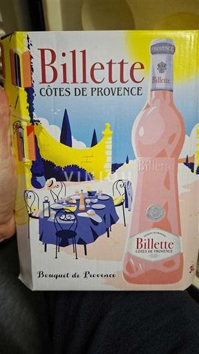 Provence Côtes-de-Provence Billette Bouquet de Provence Không niên vụ