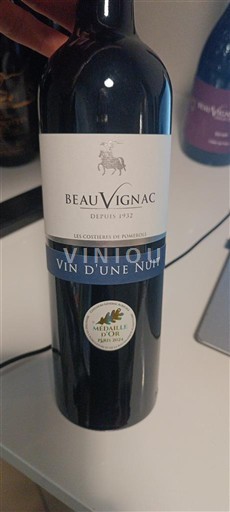 Languedoc ja Roussillon Pays d'Oc Beauvignac Vin d'une Nuit 2023