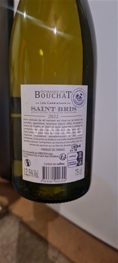 Borgonha Saint-Bris Domaine Bouchat Les Cariannes 2022