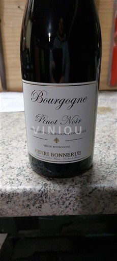 Burgundi Bourgogne Henri Bonnerue Pinot Noir Ei vuosikertaa