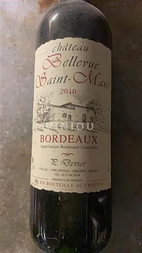 Burdeos Bordeaux Château Bellevue Saint-Marc 2010