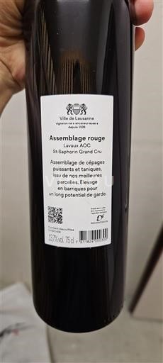 Vaud Không được chỉ định Grand Cru Ville de Lausanne Assemblage rouge Không niên vụ