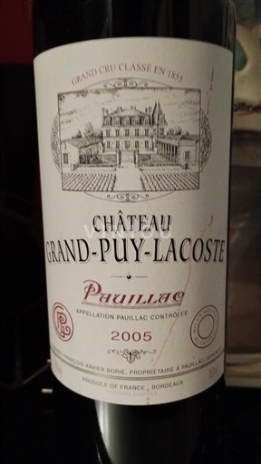 Bordeaux Pauillac Grand Cru Château Grand-Puy-Lacoste 2005
