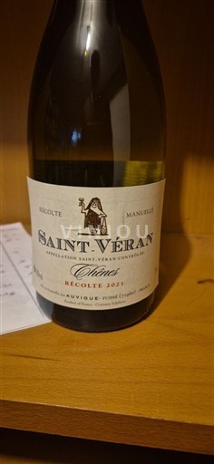 Bourgogne Saint-Véran Auvigue Côteaux 2021