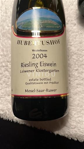 Mosel Không được chỉ định Hubertushof Riesling Eiswein Leiwener Klostergarten 2004