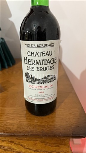 Burdeos Bordeaux Château Hermitage des Bruges 1986