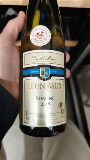 Weine Blanc sec Léon Baur 2019 Frankreich Elsass Nicht spezifiziert AOC
