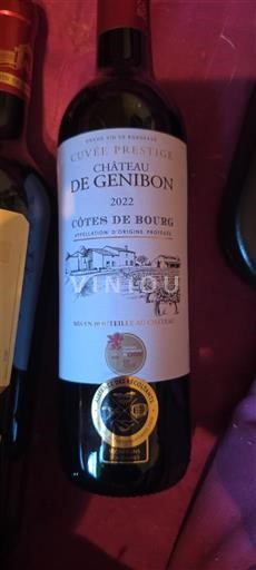 Bordeaux Côtes de Bourg Château Genibon Prestige 2022