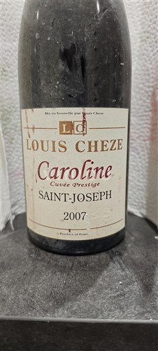 Wines Rouge sec Caroline Cuvée Prestige Louis Cheze 2007 France Rhône Valley Saint-Joseph AOC