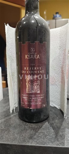 Bekaa Không xác định Château Ksara Réserve du Couvent 1998