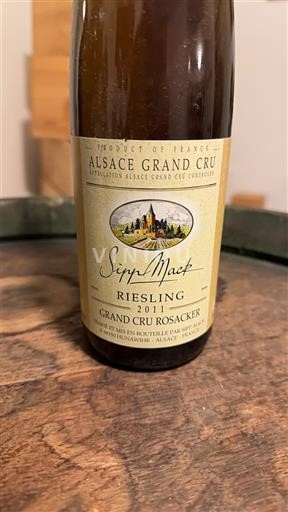 Weine Blanc sec Grand Cru Rosacker Sipp Mack 2011 Frankreich Elsass Nicht spezifiziert AOC Grand Cru