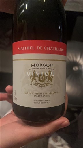 Beaujolais Morgon Mathieu de Chatillon Không niên vụ