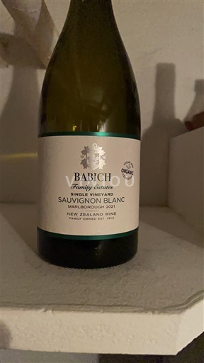 Marlborough Babich Family Estate Single Vineyard Sauvignon Blanc 2021