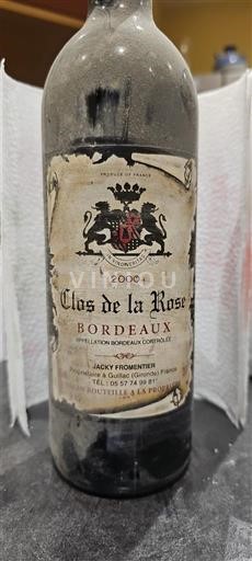 Burdeos Bordeaux Clos de la Rose 2000