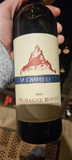 Valais Nespecifikováno Carmelin Humagne Rouge 2022