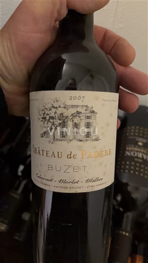 Tây Nam Buzet Château Padère 2007