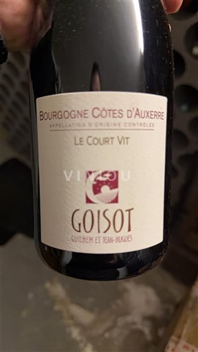 Bourgogne Bourgogne Côtes d'Auxerre Goisot Le Court Vit 2020