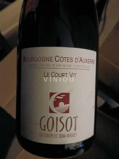 Bourgogne Bourgogne Côtes d'Auxerre Goisot Le Court Vit 2020