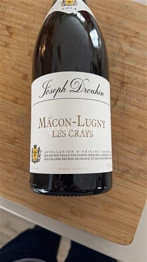 Burgundy Mâcon and Mâcon-Villages Joseph Drouhin Les Crays 2024