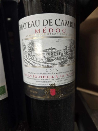 Bordeaux Médoc Château Camblan 2019
