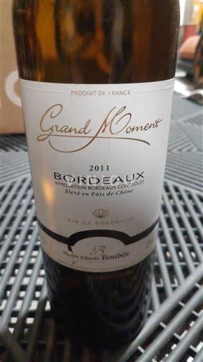 Burdeos Bordeaux Maison Johanes Boubee Grand Moment 2011