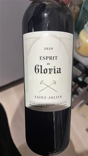 Bordeaux Saint-Julien Domaine Domaines Henri Martin Esprit de Gloria 2020
