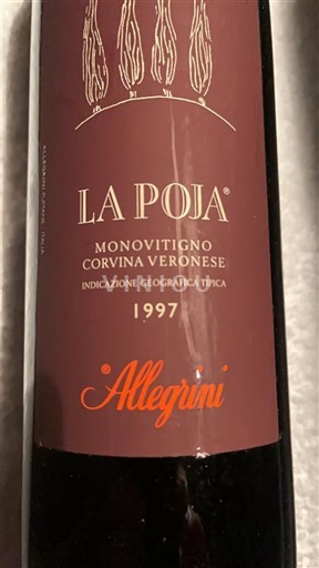 Vénétie Rosso del Veronese Allegrini La Poja 1997
