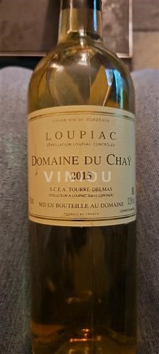 Bordeaux Loupiac Domaine Chay 2015