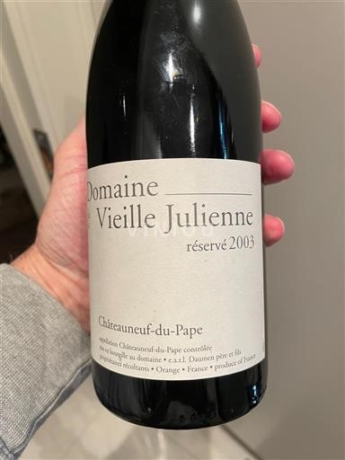 Rhônevallei Châteauneuf-du-Pape Domaine La Vieille Julienne Réservé 2003