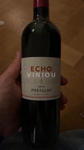 Bordeaux Pauillac Lynch-Bages Echo de Lynch-Bages 2016