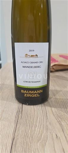 Alsace Gewurztraminer Grand Cru Domaine BAUMANN-ZIRGEL Mandelberg 2019