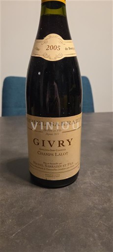 Borgoña Givry Michel Sarrazin et Fils Champs Lalot 2005