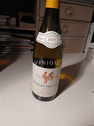 Vin Blanc sec Les Plantenays Poulet Père & Fils 2017 France Bourgogne Rully AOC