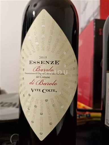 Piedmont Wines Barolo Vite Colte Essenze 2015