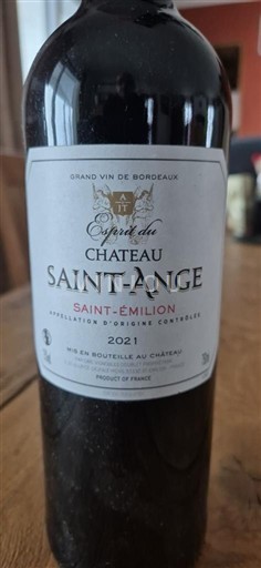 Bordeaux Saint-Émilion Château Saint-Ange Esprit du 2021