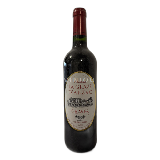 Vin Rouge sec Château La Grave Arzac 2020 France Bordeaux Graves AOC