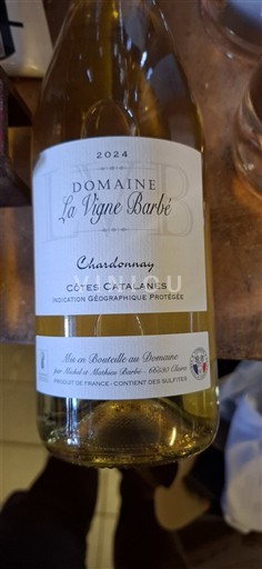 Linguadoca e Rossiglione Côtes catalanes Domaine La Vigne Barbé Chardonnay 2024