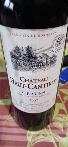 Bordeaux Graves Château Haut-Cantiroy 2007